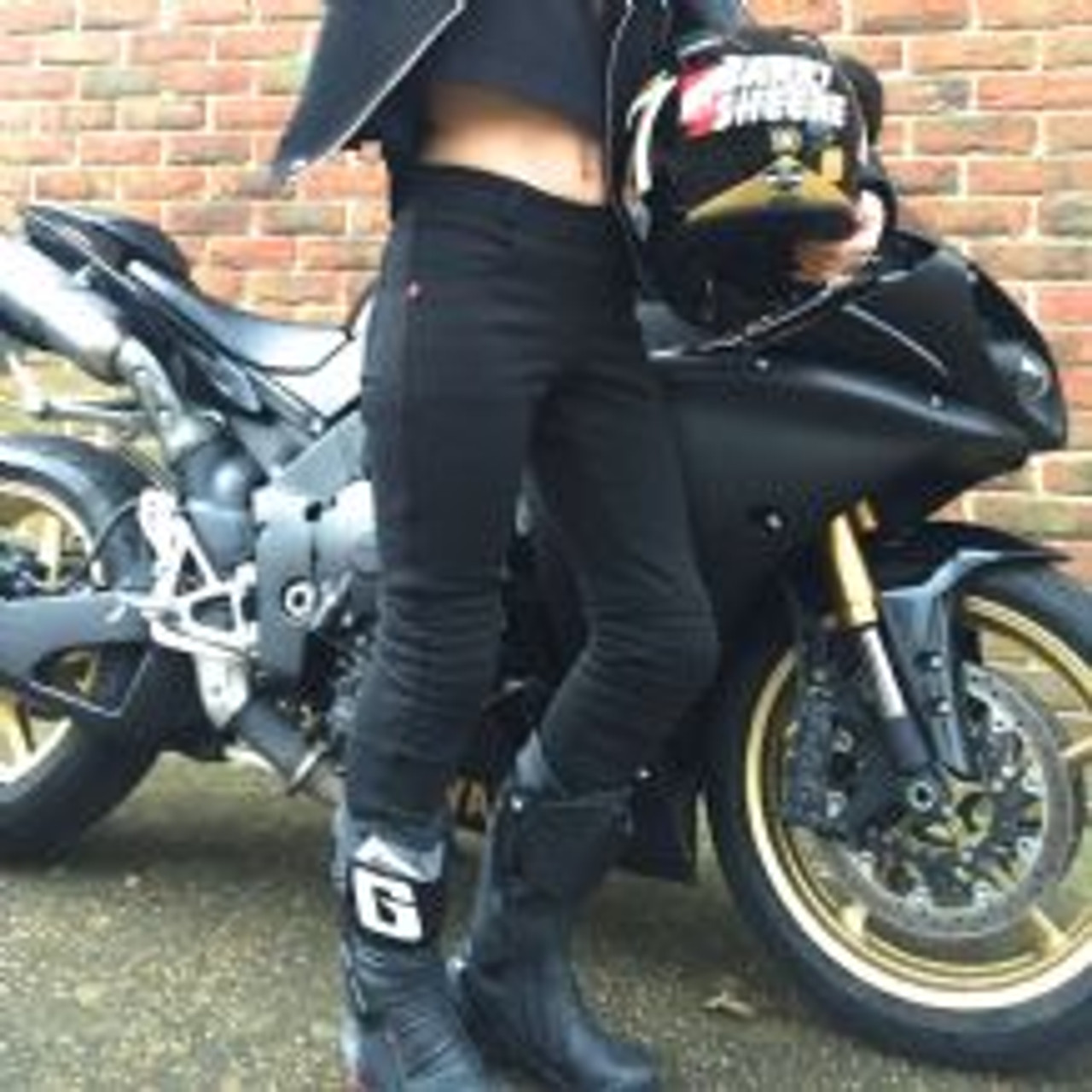 Gogo Gear Femmes 95% Dupont Kevlar & 5% Lycra , Renforcé Moto Leggings