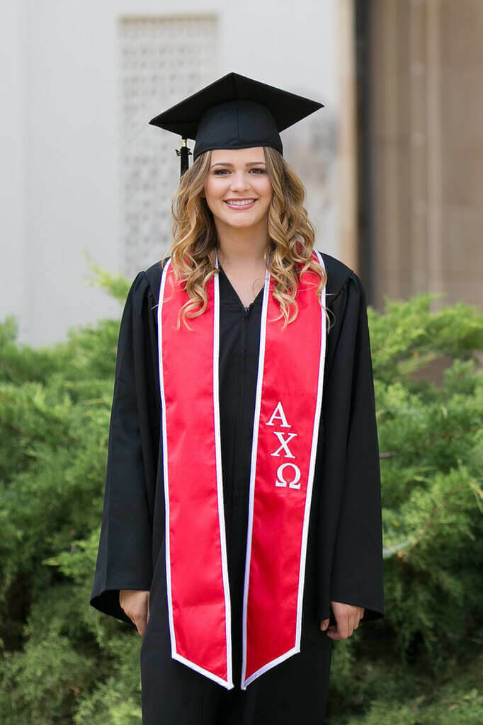 Alpha Chi Omega Graduation Stole