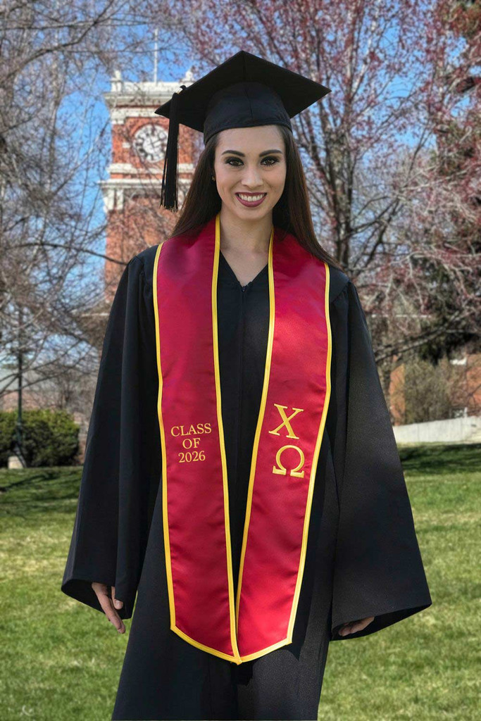 Chi Omega Class of 2026 Graduation Stole