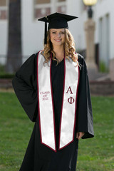 Alpha Phi Class of 2027 Graduation Stole in White