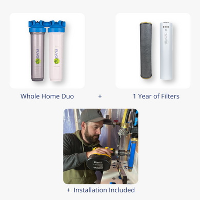 Bundle: Whole Home Duo + 1 Year of Filters + Install Included | Chloramine Filter
