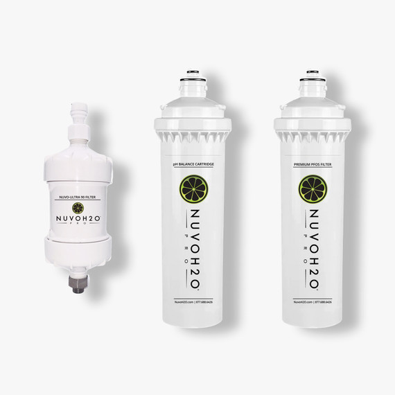 NuvoLuxe Replacement Cartridge and Filters: Nuvo-Ultra-90, pH Balance, PFOS