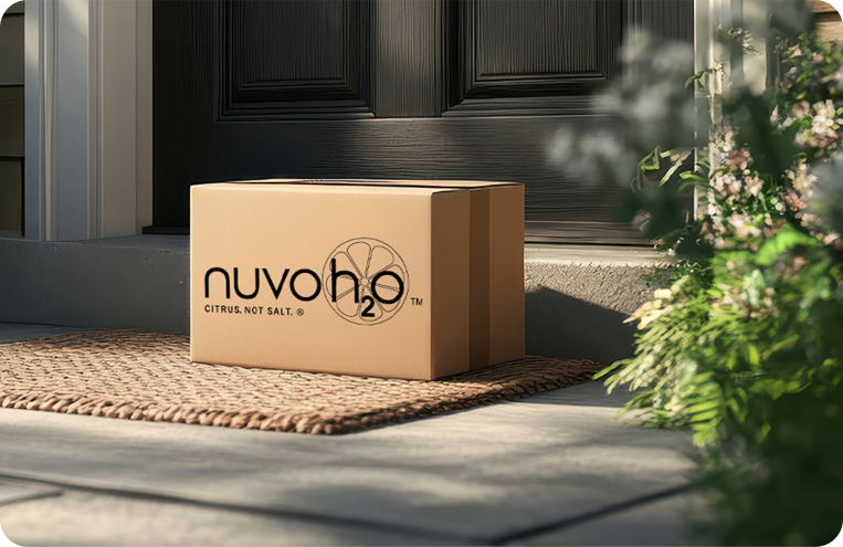 Nuvo product shipment box representing easy maintenance