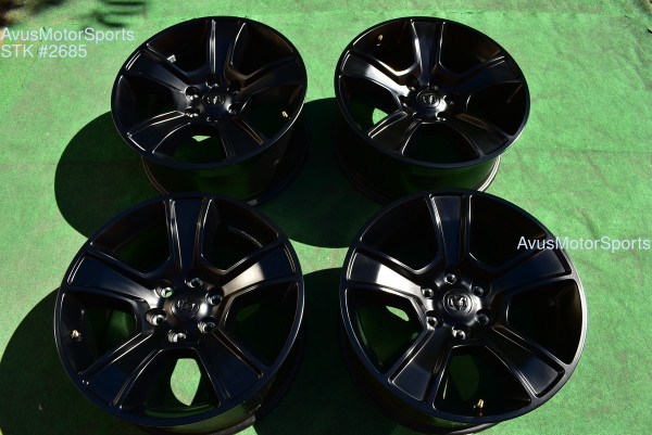 20" Dodge Ram 1500 OEM Factory Black Wheels Genuine Mopar 2020 2021