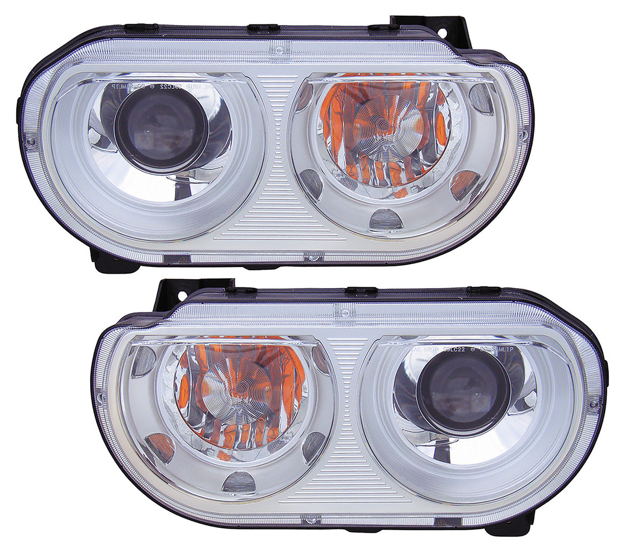 Led Headlights ForDodge Challenger 08-14 Vland RGB Dual Beam Projector Headlights Black - Foto 5