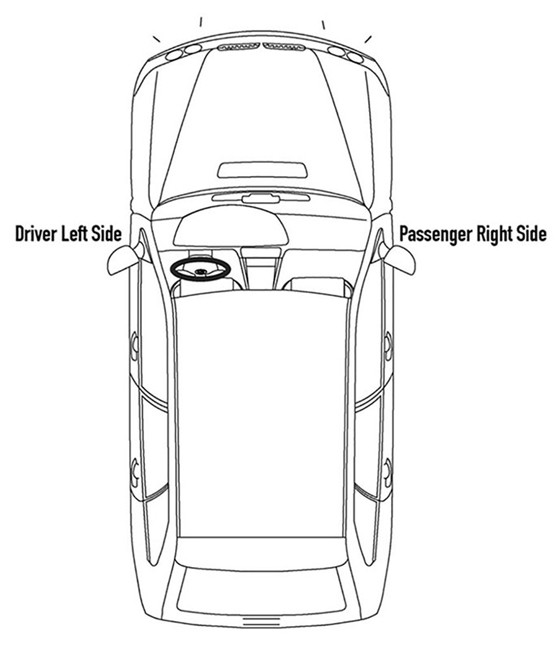 Left Side Power Heated Mirror For 2014 Jeep Wrangler (JK) - Manual Folding, Textured Black 2 thumbnail image