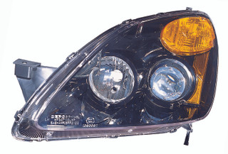 2003 Honda CR-V Headlight Set Halogen Black Housing Pair Driver and Passenger Side