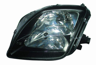 2001 Honda Prelude Headlight Set Halogen Black Housing Pair Driver and Passenger Side