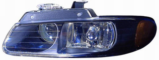 1998 Chrysler Town & Country Headlight Set Halogen Black Housing Pair Driver and Passenger Side