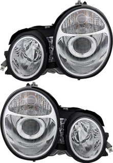 1999 Mercedes-Benz E430 Headlight Set Halogen Pair Driver and Passenger Side