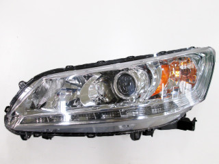 2014 Honda Accord Headlight Set Halogen Chrome Housing Pair Driver and Passenger Side