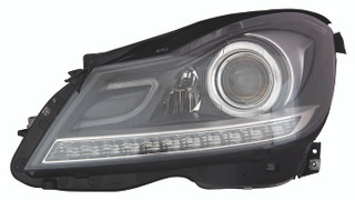 2013 Mercedes-Benz C63 AMG Headlight Set Halogen Black Housing Pair Driver and Passenger Side