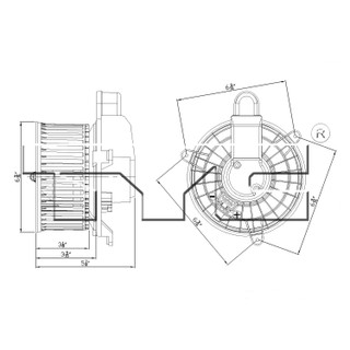 2011 Ford F-250 Super Duty HVAC Blower Motor Front