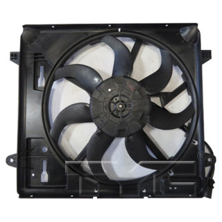 2014 Jeep Wrangler Dual Radiator and Condenser Fan Assembly 3.6L 6 Cylinder