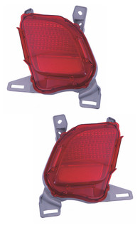 2014 Toyota Highlander Bumper Reflector Rear Pair Set Left Driver and Passenger Right Side