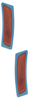 2015 BMW ActiveHybrid 5 Sedan 4 Door Bumper Reflector Front Pair Set Left Driver and Passenger Right Side