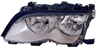 2002-2005 BMW 3 Series Headlight Driver Left Side Halogen Chrome Trim
