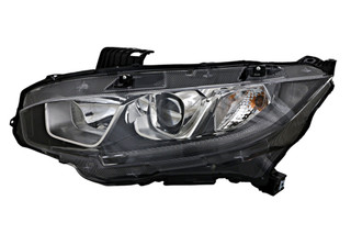 2016-2018 Honda Civic Headlight Driver Left Side Halogen NA Built