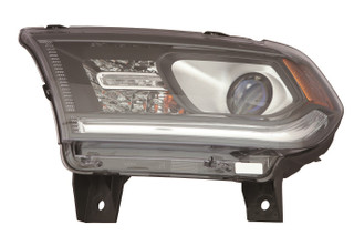 2014-2015 Dodge Durango Headlight Driver Left Side Halogen Black Trim With LED