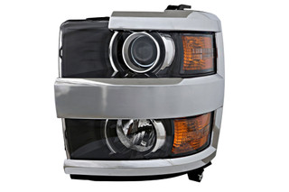 2015-2019 Chevrolet Silverado 2500 Headlight Driver Left Side Halogen Black Trim