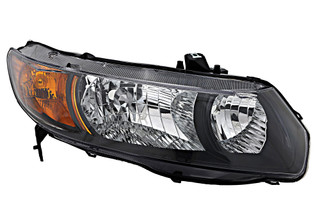 2008-2009 Honda Civic Coupe Headlight Passenger Right Side Halogen