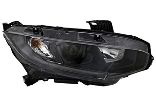 2019-2021 Honda Civic EX/LX/Sport/EX-L/Turbo Headlight Passenger Right Side Halogen Black Trim NA/Japan Built