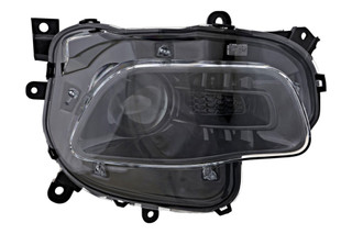 2014-2017 Jeep Cherokee Headlight Passenger Right Side Halogen Black Trim