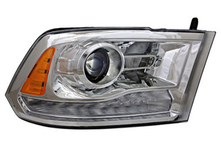2016-2018 Ram 2500 Headlight Passenger Right Side Halogen Chrome Trim