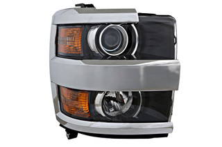 2015-2019 Chevrolet Silverado 3500 Headlight Passenger Right Side Halogen Black Trim