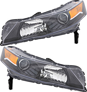 2012-2014 Acura TL Headlights Driver Left and Passenger Right Side HID/Xenon