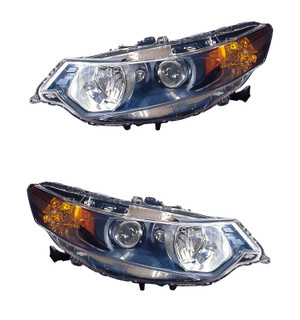 2009-2014 Acura TSX Headlights Driver Left and Passenger Right Side HID/Xenon
