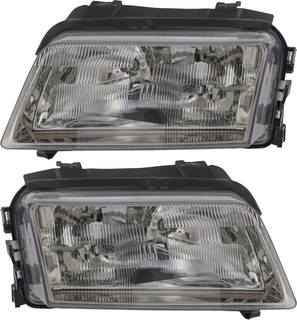 1996-1998 Audi A4 Headlights Driver Left and Passenger Right Side Halogen