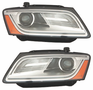 2013-2017 Audi Q5 Headlights Driver Left and Passenger Right Side HID/Xenon