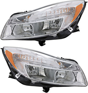 2011-2014 Buick Regal Headlights Driver Left and Passenger Right Side Halogen