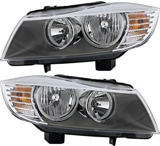 2009-2011 BMW 3 Series Headlights Driver Left and Passenger Right Side Halogen