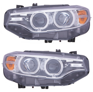 2014-2019 BMW 4 Series Headlights Driver Left and Passenger Right Side HID/Xenon