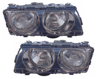 1999-2001 BMW 7 Series Headlights Driver Left and Passenger Right Side Halogen