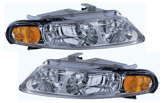 1997-2000 Chrysler Sebring Coupe Headlights Driver Left and Passenger Right Side Halogen