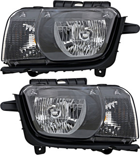 2010-2013 Chevrolet Camaro Headlights Driver Left and Passenger Right Side Halogen