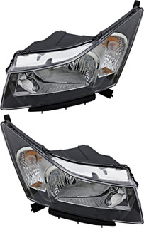 2012-2015 Chevrolet Cruze Headlights Driver Left and Passenger Right Side Halogen