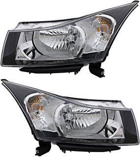 2011-2012 Chevrolet Cruze Headlights Driver Left and Passenger Right Side Halogen