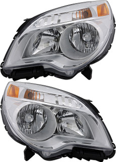 2010-2015 Chevrolet Equinox Headlights Driver Left and Passenger Right Side Halogen GM2502338,GM2503338