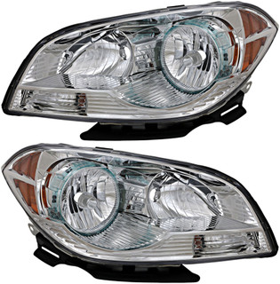 2008-2012 Chevrolet Malibu Headlights Driver Left and Passenger Right Side Halogen