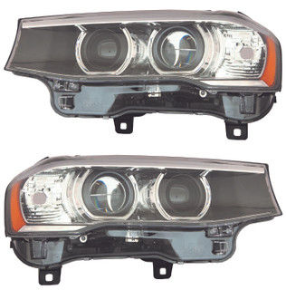 2015-2017 BMW X3 Headlights Driver Left and Passenger Right Side HID/Xenon