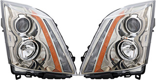 2008-2014 Cadillac CTS Sedan Headlights Driver Left and Passenger Right Side Halogen