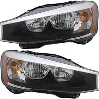 2015-2018 BMW X4 Headlights Driver Left and Passenger Right Side Halogen