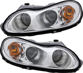2001 Chrysler LHS Headlights Driver Left and Passenger Right Side Halogen