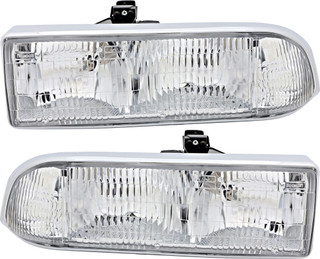 1998-2005 GMC S10 Headlights Driver Left and Passenger Right Side Halogen