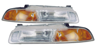 1995-1996 Dodge Stratus Headlights Driver Left and Passenger Right Side Halogen