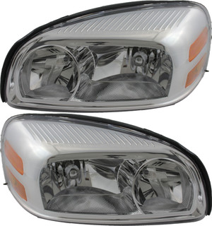 2005-2009 Pontiac Montana SV6 Headlights Driver Left and Passenger Right Side Halogen